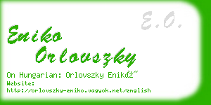 eniko orlovszky business card